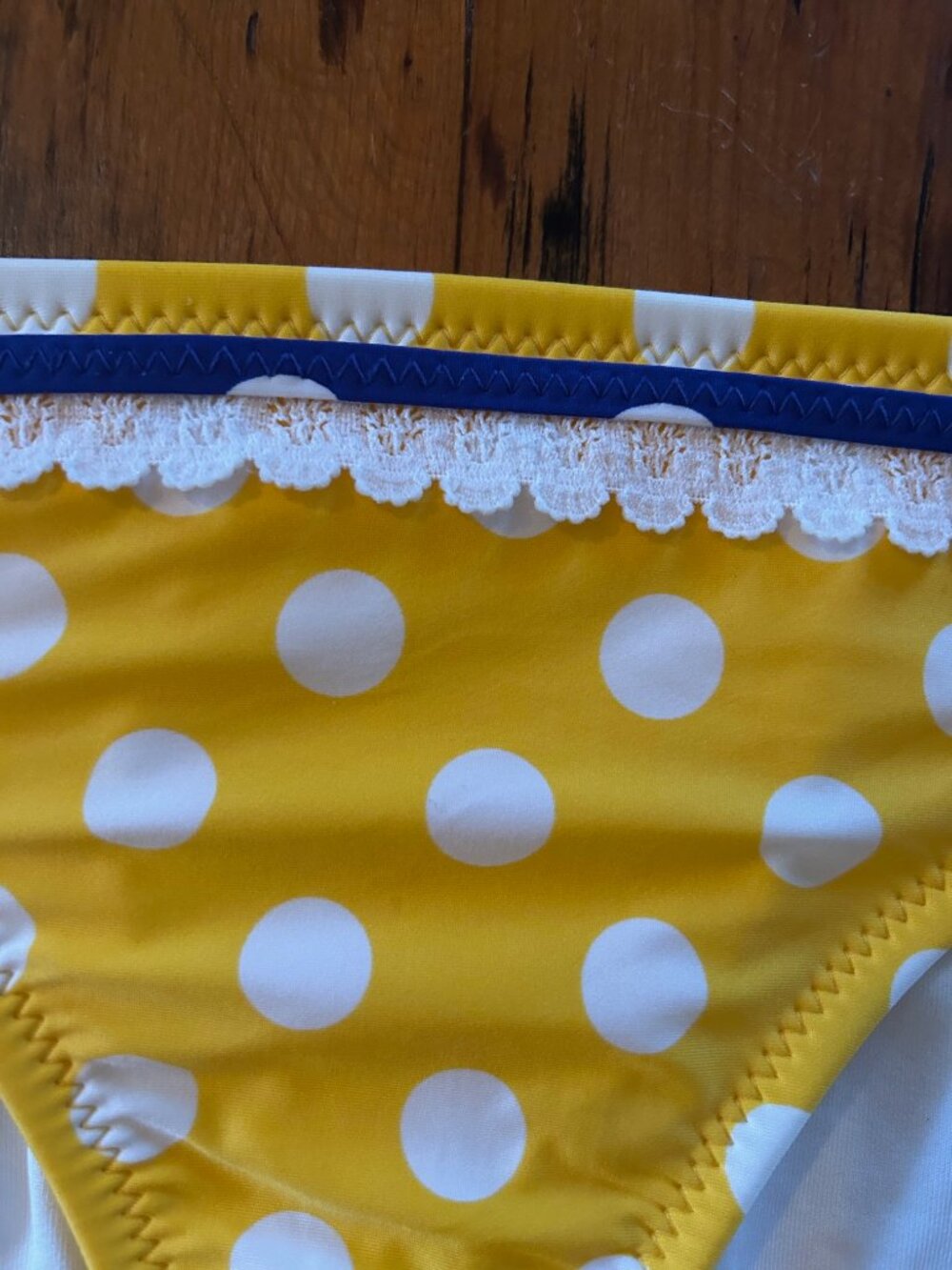 Vintage Betsey Johnson Yellow Polka Dot Bikini - Picture 5 of 8